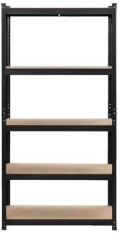 Metalen Stellingkast - 90x45x180 Cm - Metaal - Zwart