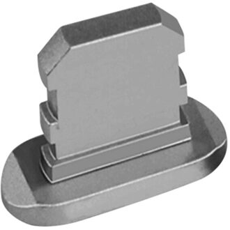 Metalen Stof Bliksem Plug Poort Opladen Stof Plug Voor Iphone 8 7 6 6S Plus Mini Stof Plug Voor iphone 5 5S Se Telefoon Accessoires grijs