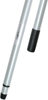 Metalen telescoopsteel zilver 200 cm