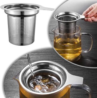 Metalen Thee Lek Filter Zetgroep Rvs Loose Tea Leaf Spice Zeef Filter Herbal Spice Keuken Accessoires