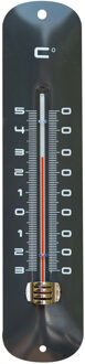 Metalen thermometer voor binnen en buiten 30 cm - Buitenthermometers Grijs