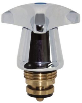 Metalen trecorn handvat, chroom, 3/8", met bovenste deel, markering blauw - 986150648