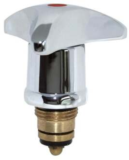 Metalen trecorn handvat, chroom, 3/8", met bovenste deel, rood gemarkeerd - 986150748