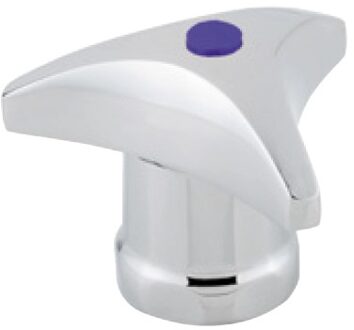 Metalen trecorn handvat, chroom, voor 3/8" bovenste deel, markering blauw/rood/wit - 98614720