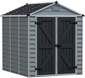 Metalen Tuinhuis Skylight - Grijs - 229x185cm - Met Vloer