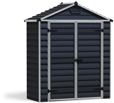 Metalen Tuinhuis Skylight - Grijs - 90x185cm - Enkele Deur - Met Vloer