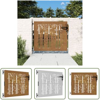 Metalen Tuinpoort - Cortenstaal - 85 x 3 x 100 cm - Roestig