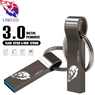 Metalen Usb 128G 64G 32G 16G 8G 4G Geheugen Cle Stick Drives Hoge-speed Waterdichte Pendrive Flash Drives 16GB