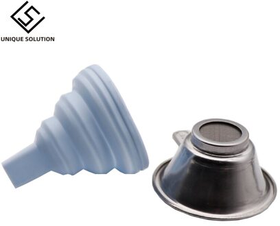 Metalen Uv Hars Filter Cup + Silicon Trechter Wegwerp Voor Anycubic Photon Sla 3D Printer Accessoires blauw