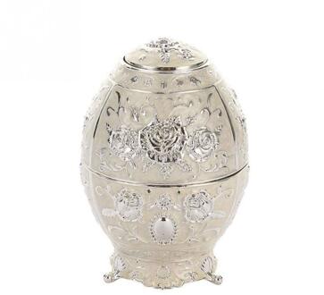 Metalen Vintage Automatische Tandenstoker Houder Zinklegering Metalen Tandenstoker Dispenser Box Organizer Europese Stijl zilver