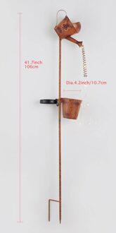 Metalen Vlinder Gieter Yard Stake Met Planter Voor Yard Landschap Path Decor Zonne-verlichting Voor Tuin Yard Gazon Decoratie