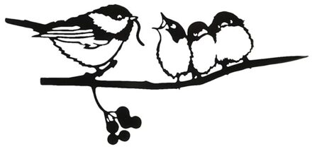 Metalen Vogel Silhouet 3 Chickadee Op Takken Opknoping Tree Wall Art Tuin Outdoor Ornament Binnenplaats Boom Decoratie Yard Decor