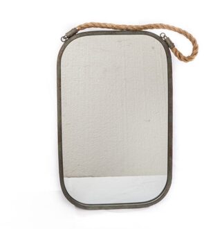 Metalen wandspiegel rechthoek