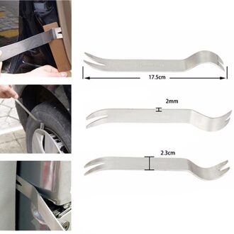Metalen Zilveren Kleur Auto Removal Pry Tool Kit Trim Deur Clip Panel Dash Dashboard Audio Radio Interieur Reparatie Removal Tool 18Cm