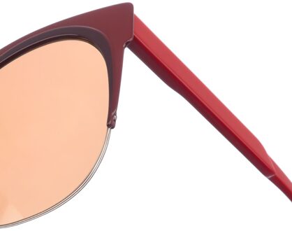 Metalen zonnebril met ovale vorm ME101S dames - maat Rood