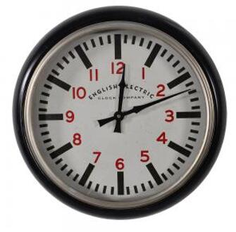 Metalen zwarte wandklok Aberdeen 51x12 cm