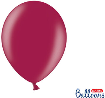 Metallic Ballonnen Donkerrood (10st)