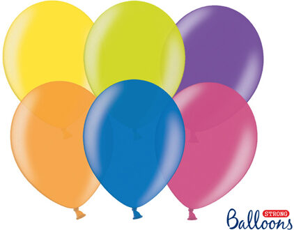 Metallic ballonnen kleurenmix - 100 Stuks