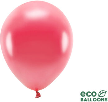 Metallic Ballonnen Lichtrood Premium Organic (100st) Rood - Zalm