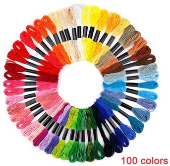 Metallic Borduurwerk Machine Draad Kit Kruissteek Polyester Discussies Naaien Accessoires K888 100 kleuren