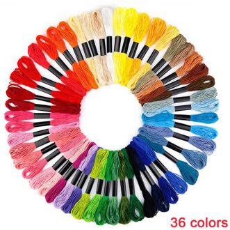 Metallic Borduurwerk Machine Draad Kit Kruissteek Polyester Discussies Naaien Accessoires K888 36 kleuren