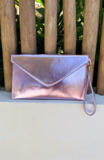 Metallic Clutch Roze