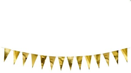 Metallic gouden vlaggenlijn 2 meter