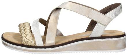 Metallic Strappy Sandal Rieker , Yellow , Dames - 42 Eu,38 Eu,40 Eu,36 Eu,37 Eu,39 Eu,41 EU