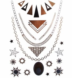 Metallic tattoos kettingen klassiek