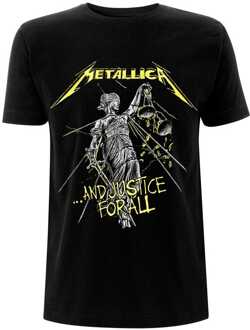 Metallica Heren Tshirt -L- And Justice For All Tracks Zwart