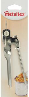 Metaltex Blikopener met deksellifter RVS zilver