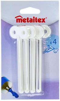 Metaltex tube knijper sleuteltje 4 stuks wit