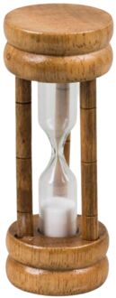 Metaltex Zandloper 3 minuten donker hout bruin