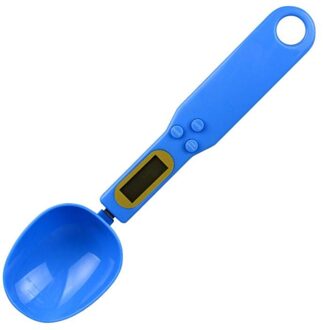 Meten Keuken Lepel Gereedschap Met Lcd-scherm Digitale Elektronische Bakken 500G/0.1G Schalen Benodigdheden Voor Huishoudelijke Keuken blauw