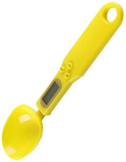 Meten Keuken Lepel Gereedschap Met Lcd-scherm Digitale Elektronische Bakken 500G/0.1G Schalen Benodigdheden Voor Huishoudelijke Keuken geel