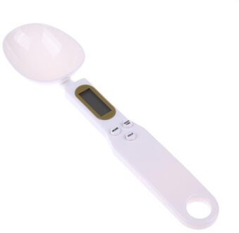 Meten Keuken Lepel Gereedschap Met Lcd-scherm Digitale Elektronische Bakken 500G/0.1G Schalen Benodigdheden Voor Huishoudelijke Keuken wit