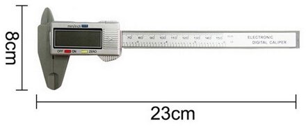 Meten Sterke Plastic Digitale Schuifmaat 6 "150Mm Messschieber Paquimetro Meetinstrument Schuifmaat wit 0-150mm