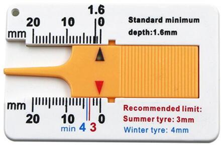 Meten Tool Measrement Levert 0-20Mm Indicator Metaalbewerking Auto Autoband Lezen Depthometer Diepte Gauge Pagina Motorfiets geel