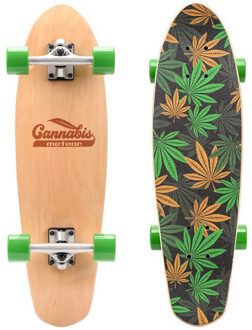 Meteor 22595 bladprint skateboard Groen - One size