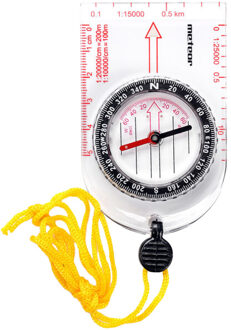 Meteor 71017 halve cirkel kompas & liniaal Zwart - One size