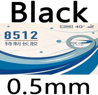 METEOR 8512 Pips lange Tafeltennis Rubber voor racket Ping Pong Paddle bat zwart 0.5mm