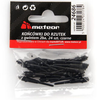 Meteor Dartpunt (set van 24) Zwart - One size