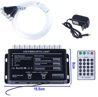 Meteor Effect Light Driver 5W Shooting Stars Engine RF Remote Control PMMA Fiber Optic Cable LED Lighting for Decorative Project