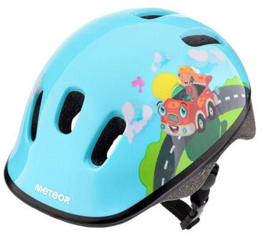 Meteor Kinder/kinder brandweerman fietshelm Blauw - 44