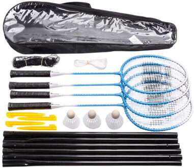 Meteor Motion 4 badmintonset - maat One size Blauw