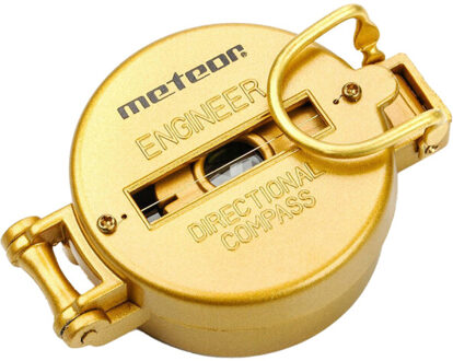 Meteor Rond metalen richtingskompas Goud - One size