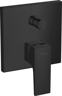 Metropol ééngreeps badmengkraan afbouwdeel met rechte greep, mat zwart