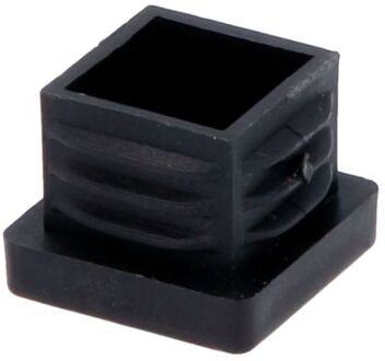 Meubeldop Vierkant 20x20mm Zwart 4 Stuks