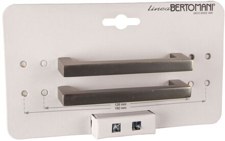 Meubelgreep 1147 Vernikkeld Aluminium 96mm 2 Stuks