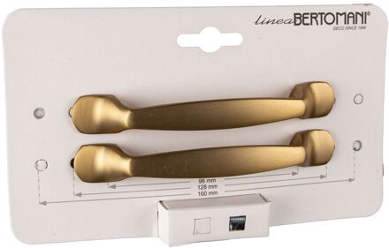 Meubelgreep 2031 - Messing Mat - 96mm - 2 Stuks